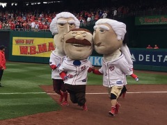 Teddy Roosevelt tripped Nationals Presidents Race